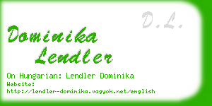 dominika lendler business card
